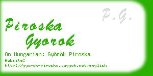 piroska gyorok business card