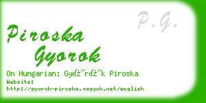 piroska gyorok business card